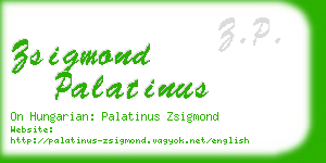 zsigmond palatinus business card